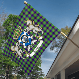 Scottish Dalrymple Clan Badge Tartan Coat of Arm Garden Flag - Tartan Plaid Flags Scottish Plaid Tartan Plaid - ScotsTee - scotstee.com