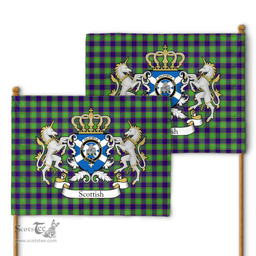 Scottish Dalrymple Clan Badge Tartan Coat of Arm Garden Flag - Tartan Plaid Flags Scottish Plaid Tartan Plaid - ScotsTee - scotstee.com