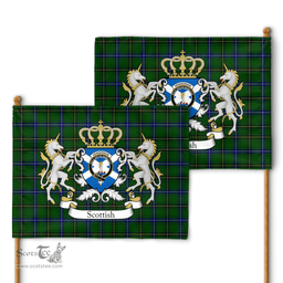 Scottish Henderson Clan Badge Tartan Coat of Arm Garden Flag - Tartan Plaid Flags Scottish Plaid Tartan Plaid - ScotsTee - scotstee.com