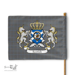 Scottish Gladstone Clan Badge Tartan Coat of Arm Garden Flag - Tartan Plaid Flags Scottish Plaid Tartan Plaid - ScotsTee - scotstee.com