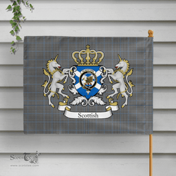 Scottish Gladstone Clan Badge Tartan Coat of Arm Garden Flag - Tartan Plaid Flags Scottish Plaid Tartan Plaid - ScotsTee - scotstee.com