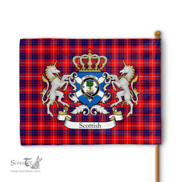 Scottish Hamilton Clan Badge Tartan Coat of Arm Garden Flag - Tartan Plaid Flags Scottish Plaid Tartan Plaid - ScotsTee - scotstee.com