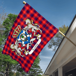 Scottish Hamilton Clan Badge Tartan Coat of Arm Garden Flag - Tartan Plaid Flags Scottish Plaid Tartan Plaid - ScotsTee - scotstee.com