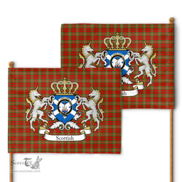 Scottish Langlands Clan Badge Tartan Coat of Arm Garden Flag - Tartan Plaid Flags Scottish Plaid Tartan Plaid - ScotsTee - scotstee.com