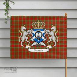 Scottish Langlands Clan Badge Tartan Coat of Arm Garden Flag - Tartan Plaid Flags Scottish Plaid Tartan Plaid - ScotsTee - scotstee.com
