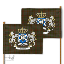 Scottish Gray Clan Badge Tartan Coat of Arm Garden Flag - Tartan Plaid Flags Scottish Plaid Tartan Plaid - ScotsTee - scotstee.com