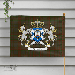Scottish Gray Clan Badge Tartan Coat of Arm Garden Flag - Tartan Plaid Flags Scottish Plaid Tartan Plaid - ScotsTee - scotstee.com