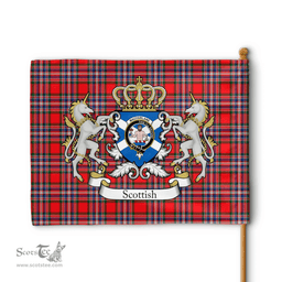 Scottish Macfarlane Clan Badge Tartan Coat of Arm Garden Flag - Tartan Plaid Flags Scottish Plaid Tartan Plaid - ScotsTee - scotstee.com