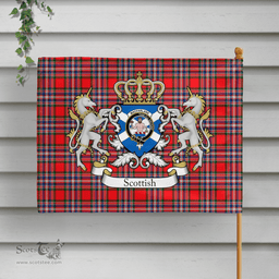 Scottish Macfarlane Clan Badge Tartan Coat of Arm Garden Flag - Tartan Plaid Flags Scottish Plaid Tartan Plaid - ScotsTee - scotstee.com