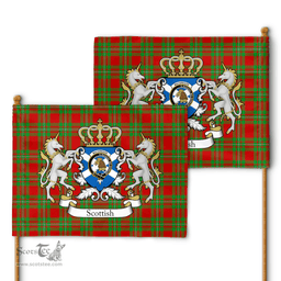 Scottish Macgregor Clan Badge Tartan Coat of Arm Garden Flag - Tartan Plaid Flags Scottish Plaid Tartan Plaid - ScotsTee - scotstee.com