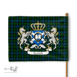 Scottish Mackay Clan Badge Tartan Coat of Arm Garden Flag - Tartan Plaid Flags Scottish Plaid Tartan Plaid - ScotsTee - scotstee.com
