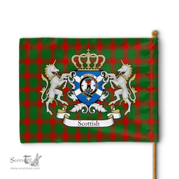 Scottish Middleton Clan Badge Tartan Coat of Arm Garden Flag - Tartan Plaid Flags Scottish Plaid Tartan Plaid - ScotsTee - scotstee.com