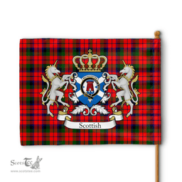 Scottish Macnaughten Clan Badge Tartan Coat of Arm Garden Flag - Tartan Plaid Flags Scottish Plaid Tartan Plaid - ScotsTee - scotstee.com