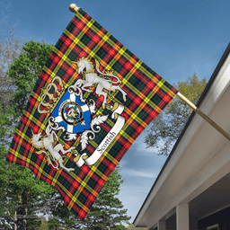 Scottish Buchanan Clan Badge Tartan Coat of Arm Garden Flag - Tartan Plaid Flags Scottish Plaid Tartan Plaid - ScotsTee - scotstee.com