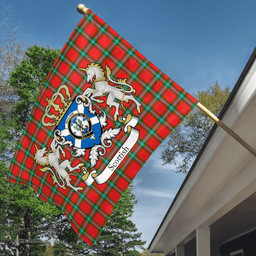 Scottish Maclaine Of Lochbuie Clan Badge Tartan Coat of Arm Garden Flag - Tartan Plaid Flags Scottish Plaid Tartan Plaid - ScotsTee - scotstee.com
