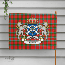 Scottish Maclaine Of Lochbuie Clan Badge Tartan Coat of Arm Garden Flag - Tartan Plaid Flags Scottish Plaid Tartan Plaid - ScotsTee - scotstee.com