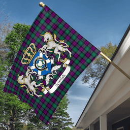 Scottish Macarthur Clan Badge Tartan Coat of Arm Garden Flag - Tartan Plaid Flags Scottish Plaid Tartan Plaid - ScotsTee - scotstee.com