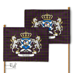 Scottish Macdonald Donald Clan Badge Tartan Coat of Arm Garden Flag - Tartan Plaid Flags Scottish Plaid Tartan Plaid - ScotsTee - scotstee.com