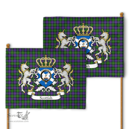 Scottish Macbrayne Clan Badge Tartan Coat of Arm Garden Flag - Tartan Plaid Flags Scottish Plaid Tartan Plaid - ScotsTee - scotstee.com
