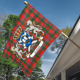 Scottish Dalzell Clan Badge Tartan Coat of Arm Garden Flag - Tartan Plaid Flags Scottish Plaid Tartan Plaid - ScotsTee - scotstee.com
