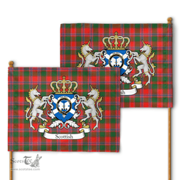 Scottish Dalzell Clan Badge Tartan Coat of Arm Garden Flag - Tartan Plaid Flags Scottish Plaid Tartan Plaid - ScotsTee - scotstee.com