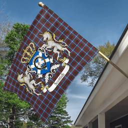 Scottish Dalmahoy Clan Badge Tartan Coat of Arm Garden Flag - Tartan Plaid Flags Scottish Plaid Tartan Plaid - ScotsTee - scotstee.com