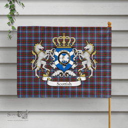 Scottish Dalmahoy Clan Badge Tartan Coat of Arm Garden Flag - Tartan Plaid Flags Scottish Plaid Tartan Plaid - ScotsTee - scotstee.com