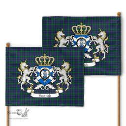 Scottish Hope Clan Badge Tartan Coat of Arm Garden Flag - Tartan Plaid Flags Scottish Plaid Tartan Plaid - ScotsTee - scotstee.com