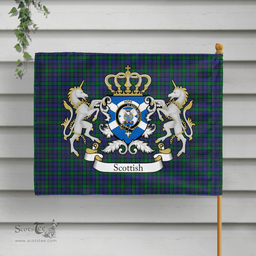 Scottish Hope Clan Badge Tartan Coat of Arm Garden Flag - Tartan Plaid Flags Scottish Plaid Tartan Plaid - ScotsTee - scotstee.com