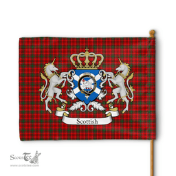 Scottish Heron Clan Badge Tartan Coat of Arm Garden Flag - Tartan Plaid Flags Scottish Plaid Tartan Plaid - ScotsTee - scotstee.com