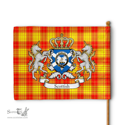 Scottish Macmillan Clan Badge Tartan Coat of Arm Garden Flag - Tartan Plaid Flags Scottish Plaid Tartan Plaid - ScotsTee - scotstee.com