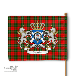 Scottish Lennox Kincaid Clan Badge Tartan Coat of Arm Garden Flag - Tartan Plaid Flags Scottish Plaid Tartan Plaid - ScotsTee - scotstee.com