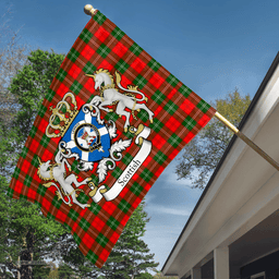 Scottish Lennox Kincaid Clan Badge Tartan Coat of Arm Garden Flag - Tartan Plaid Flags Scottish Plaid Tartan Plaid - ScotsTee - scotstee.com