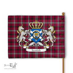 Scottish Little Clan Badge Tartan Coat of Arm Garden Flag - Tartan Plaid Flags Scottish Plaid Tartan Plaid - ScotsTee - scotstee.com