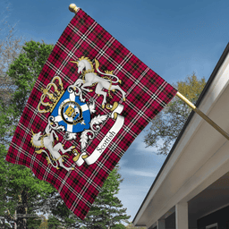 Scottish Little Clan Badge Tartan Coat of Arm Garden Flag - Tartan Plaid Flags Scottish Plaid Tartan Plaid - ScotsTee - scotstee.com