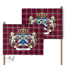 Scottish Little Clan Badge Tartan Coat of Arm Garden Flag - Tartan Plaid Flags Scottish Plaid Tartan Plaid - ScotsTee - scotstee.com