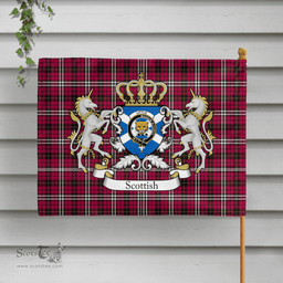 Scottish Little Clan Badge Tartan Coat of Arm Garden Flag - Tartan Plaid Flags Scottish Plaid Tartan Plaid - ScotsTee - scotstee.com