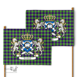 Scottish Colville Clan Badge Tartan Coat of Arm Garden Flag - Tartan Plaid Flags Scottish Plaid Tartan Plaid - ScotsTee - scotstee.com