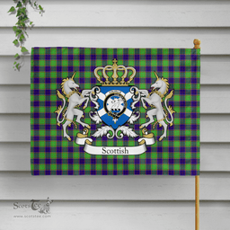 Scottish Colville Clan Badge Tartan Coat of Arm Garden Flag - Tartan Plaid Flags Scottish Plaid Tartan Plaid - ScotsTee - scotstee.com