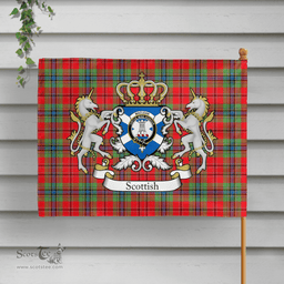 Scottish Maclean Clan Badge Tartan Coat of Arm Garden Flag - Tartan Plaid Flags Scottish Plaid Tartan Plaid - ScotsTee - scotstee.com