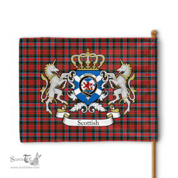 Scottish Macduff Clan Badge Tartan Coat of Arm Garden Flag - Tartan Plaid Flags Scottish Plaid Tartan Plaid - ScotsTee - scotstee.com