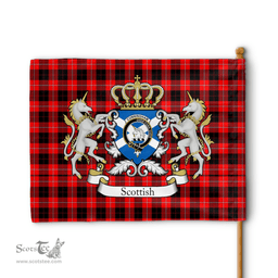 Scottish Cunningham Clan Badge Tartan Coat of Arm Garden Flag - Tartan Plaid Flags Scottish Plaid Tartan Plaid - ScotsTee - scotstee.com