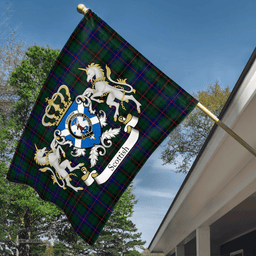 Scottish Davidson Clan Badge Tartan Coat of Arm Garden Flag - Tartan Plaid Flags Scottish Plaid Tartan Plaid - ScotsTee - scotstee.com