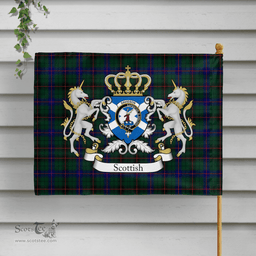 Scottish Davidson Clan Badge Tartan Coat of Arm Garden Flag - Tartan Plaid Flags Scottish Plaid Tartan Plaid - ScotsTee - scotstee.com