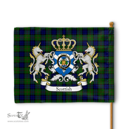 Scottish Dundas Clan Badge Tartan Coat of Arm Garden Flag - Tartan Plaid Flags Scottish Plaid Tartan Plaid - ScotsTee - scotstee.com