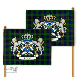 Scottish Dundas Clan Badge Tartan Coat of Arm Garden Flag - Tartan Plaid Flags Scottish Plaid Tartan Plaid - ScotsTee - scotstee.com