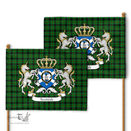 Scottish Kincaid Clan Badge Tartan Coat of Arm Garden Flag - Tartan Plaid Flags Scottish Plaid Tartan Plaid - ScotsTee - scotstee.com