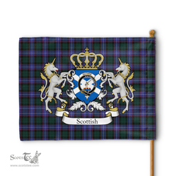 Scottish Guthrie Clan Badge Tartan Coat of Arm Garden Flag - Tartan Plaid Flags Scottish Plaid Tartan Plaid - ScotsTee - scotstee.com