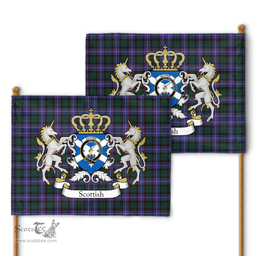 Scottish Guthrie Clan Badge Tartan Coat of Arm Garden Flag - Tartan Plaid Flags Scottish Plaid Tartan Plaid - ScotsTee - scotstee.com