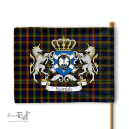 Scottish Maclellan Clan Badge Tartan Coat of Arm Garden Flag - Tartan Plaid Flags Scottish Plaid Tartan Plaid - ScotsTee - scotstee.com